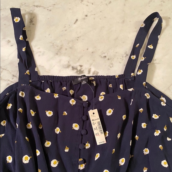 Madewell Button-Front Tie Tank in Daisy Dots - Picture 5 of 5